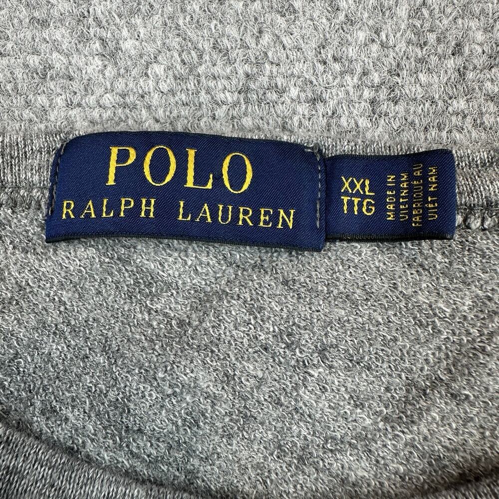 Ralph Lauren Sweatshirt Mens XXL 2XL Grey French Terry Pullover Crewneck Pony - Picture 6 of 10